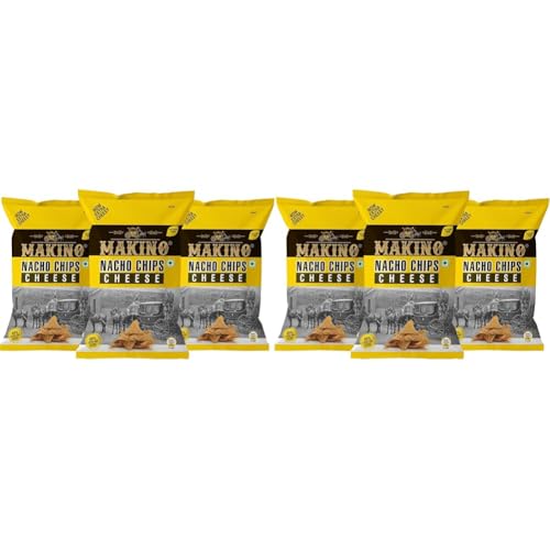 Image of Makino - Nacho Chips Cheese Flavour 150 Gram | Tortilla | Healthy | Tasty Savoury Snack | Delicious Nacho Chips | Low Calorie - Pack of 6