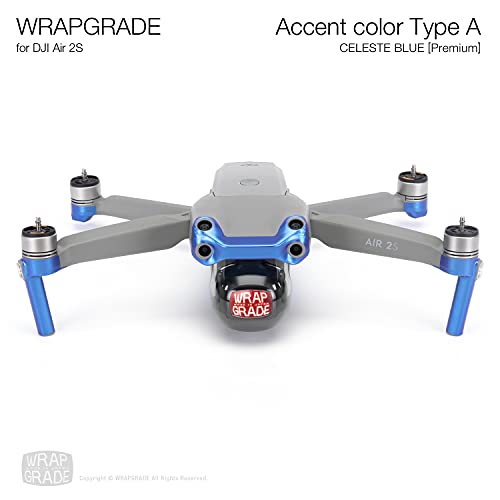 Skórka Wrapgrade kompatybilna z DJI Air 2S | Kolor akcentujący A (CELESTE BLUE)