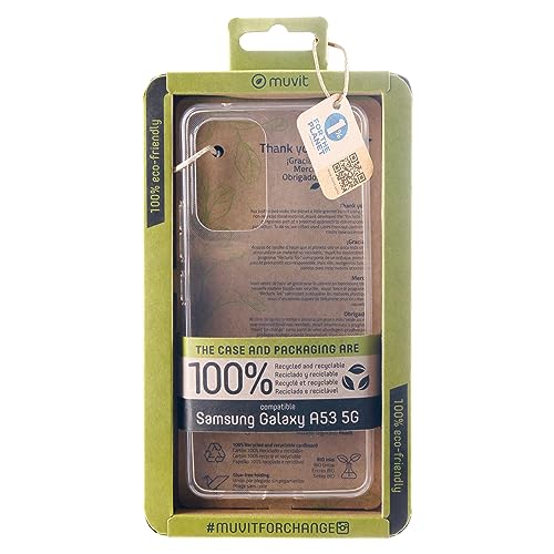 Muvit for Change Housse recycletek Compatible avec Samsung Galaxy A53 5Gtransparente