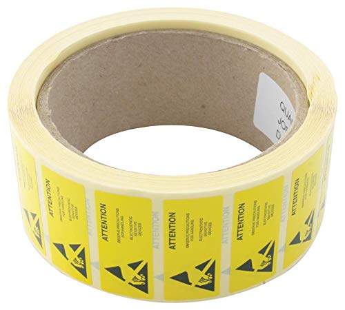 ESD Caution Label, 16X38MM | PRE Printed Labels, 1 X Qty - 055-0068