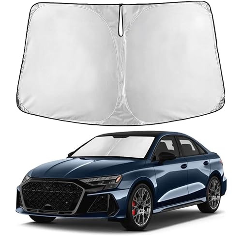 Image of EcoNour Windshield Sunshade Compatible for Audi RS 3 2017-2024 2025 2026, Sun Visor for Front Windshield & Window Sun Shade Cover, UV Heat Blocker & Protector, Car Accessories