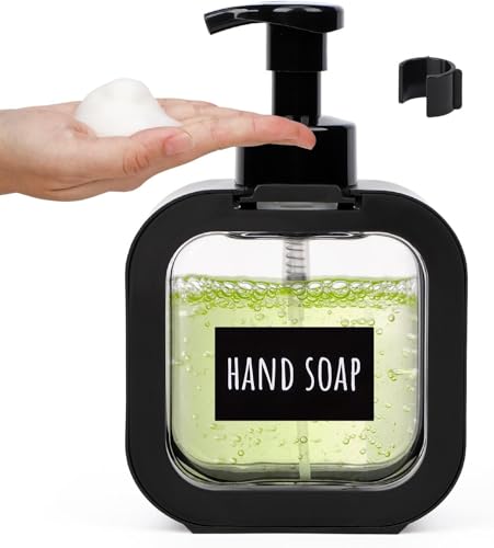 Image of Automatic Soap Dispenser, Rechargeable Sensor Hand Wash Dispenser with Digital Electricity Screen, 450ML Large Capacity, 4-Speed Adjustable Auto Foaming Dispenser (Foam Bottle - Black)