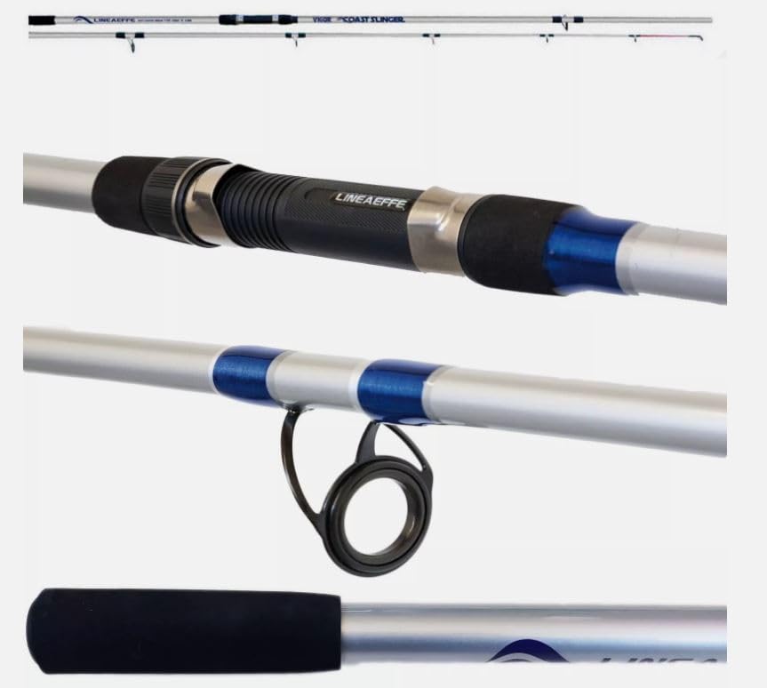 VIGOR COAST SLINGER CANNA DA SURFCASTING IN POWER FIBRE DI OTTIMA QUALITÀ, RIPARTITA IN 2 SEZIONI AD INNESTO, LA VETTA RISULTA PARTICOLARMENTE SENSIBILE,DOTATA DI ANELLI IN PIETRA DURA TIPO DOPPIO PONTE PER UNA MIGLIORE FUORIUSCITA DEL FILO IN FASE DI LANCIO. LA PLACCA A GHIERA IN GRADO DI OSPITARE MULINELLI DI QUALUNQUE DIMENSIONE, E' POSIZIONATA A CM. 80 DAL PEDONE, CONSENTENDOCI LANCI POTENTI E SICURI.