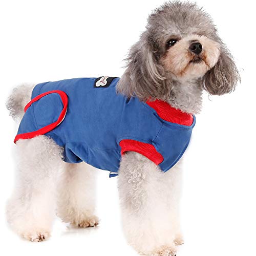 BT Bear Trajes de recuperación de cirugía de perro, suave algodón elástico para mascotas, chaleco después de la cirugía, ropa después de la cirugía, desgaste anti lamer heridas (mediano)