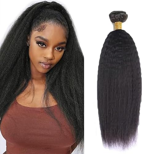Cabello humano Yaki Straight de 30 pulgadas contra la falta de volumen y largo