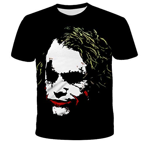 The Joker - Camiseta unisex con impresión 3D de verano, cuello redondo, para hombre, deporte, ocio,...