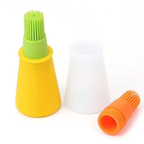 1PC Ramdon Color Silicone Bottle brush Honey Oil Bottles Containers for Barbecue Cooking Baking Pancake BBQ Kitchen Storage Travel