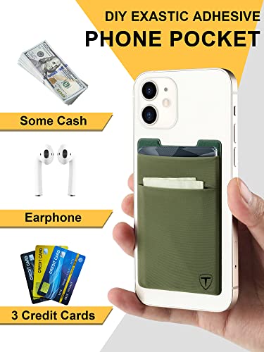 Image of TOYFID Slim Wallet for Men,Pop Up Credit Card Wallet Aluminum Minimalist RFID Blocking Smart Card Holder with Cash Slot for Front Pocket,6-12 Card Capacity, Green