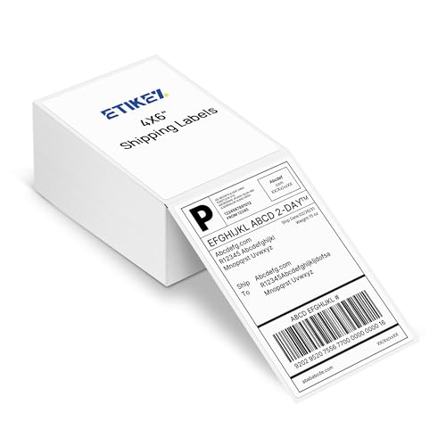4x6 Direct Thermal Shipping Labels, Pack of 500, Perforated Fanfold, Commercial Grade Permanent Adhesive for Thermal Printers, Mailing & Shipping Pack