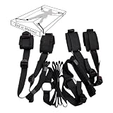 Sex Bondage BDSM Kit, Under Bed Restraint Bondage Set with Hand Cuffs Ankle Cuff Bondage Collection,Adjustable to Fit All Beds,Sex Games Adult Sex Toys for Men Women Couples