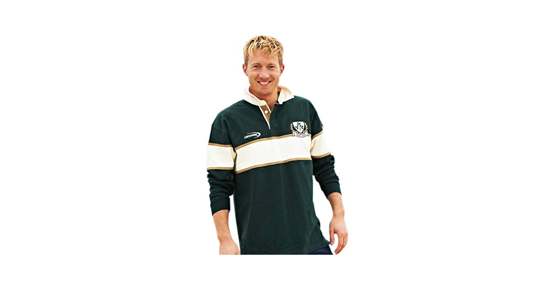 Amazon.com: Rugby Shirt with Cream Stripe and Ireland