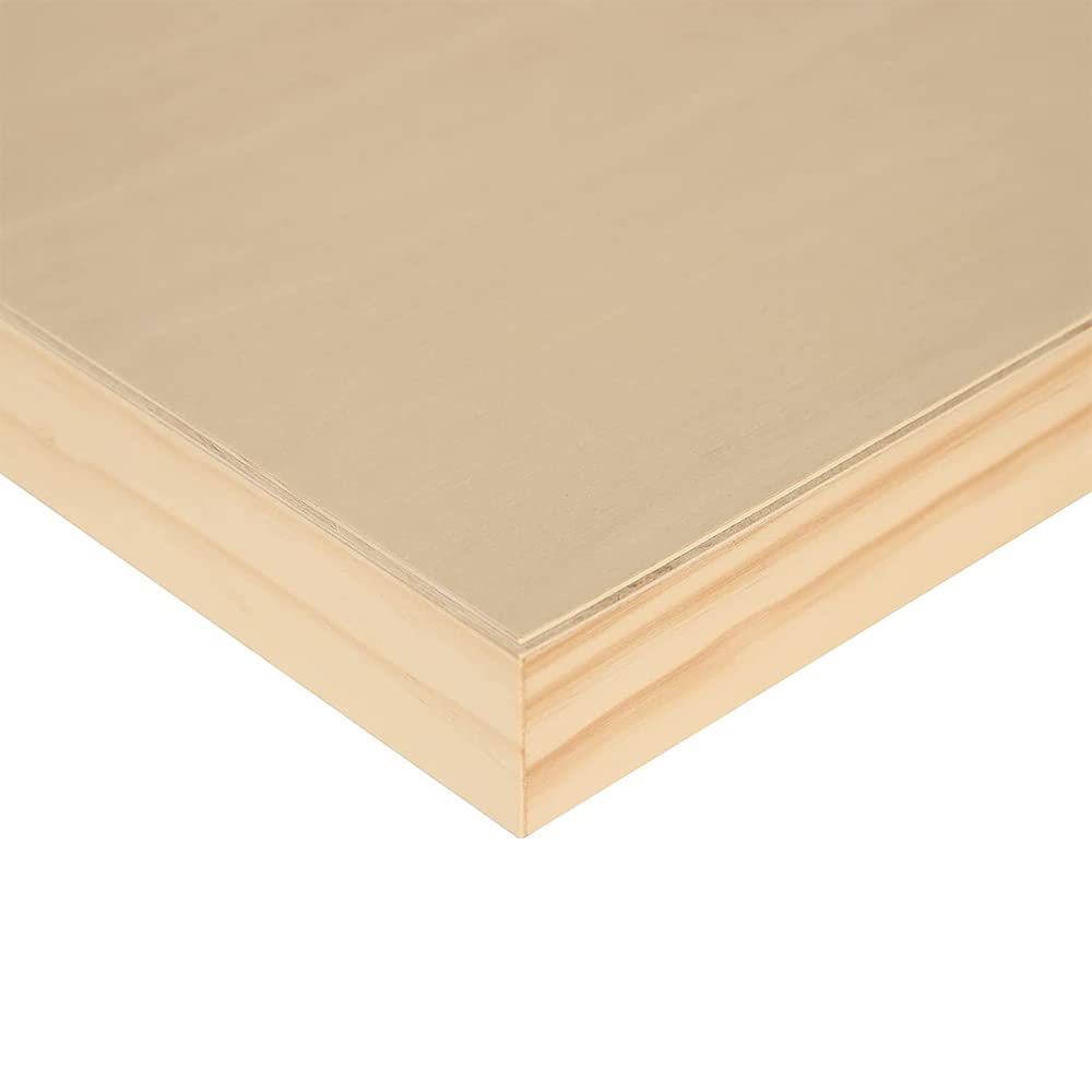 2er-Pack Holzplatten, unbehandelte Holz-Leinwand, Holztafeln zum Malen, Gieen, Kunst, Verwendung mit l, Acryl, 30 x 30 cm