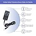 12V 1A 0.8A 0.5A 5FT Power Supply Adapter 12W AC DC Adapter with 5.5 x 2.1mm Plug and 9 Interchangeable Jacks Plug for LED Strip Light BT Speaker GPS Webcam Router etc, 1 Pack