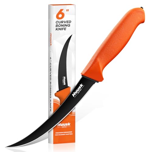 Huusk Orange Handle Boning Knife