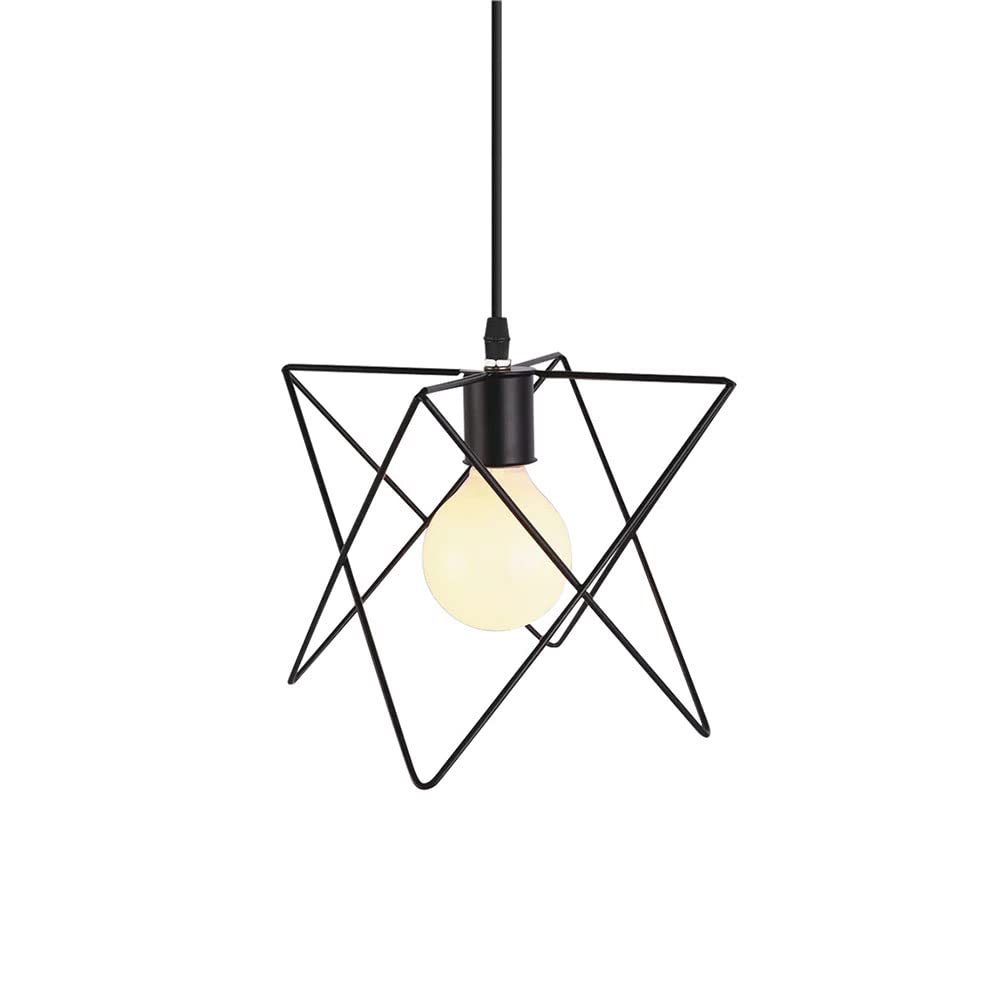Suspension E27 métal noir pour restaurant et salon design