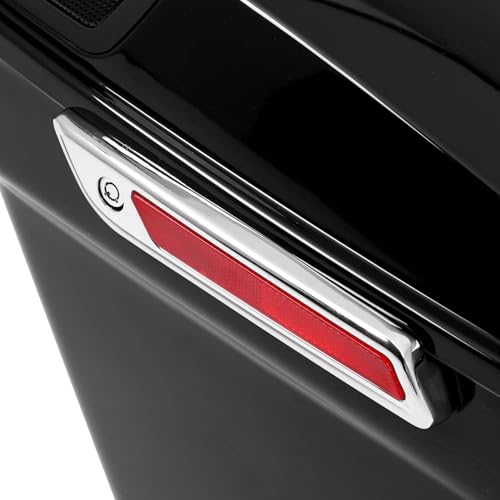 Alforjas estiradas HECASA de 5'' con tapas para altavoz de 5" x 7", compatibles con Harley Davidson Road King, Street Glide, Softail y todos los modelos Touring (1993-2013), color negro miniatura 7