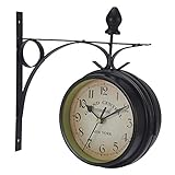 El reloj de doble cara de 4,7 pulgadas y los números grandes son ideales para su uso en estaciones y otros lugares públicos.