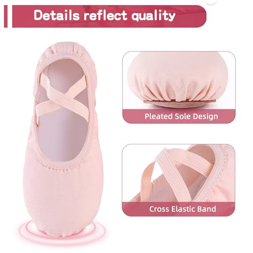 Canvas Ballet Shoes for Toddler/Little Kid/Big Kid,Ballet Slippers for Girls4