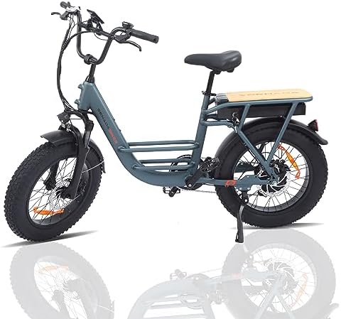 SENADA Electric Bike for Adults, Cargo 20 SENADA Electric Bike for Adults, Cargo 20″ x 4″ Fat Tire Ebike, 500W 48V 20Ah Electric Bicycle, 28MPH Electric Bikes with UL Removable Battery, 7 Speed, Rider Heights 5’2”~6’2”