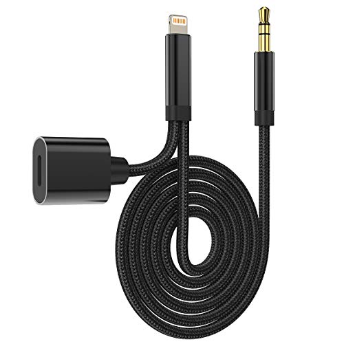 Aux Cord for iPhone with Charge Port, i Phone Aux Cable for Car