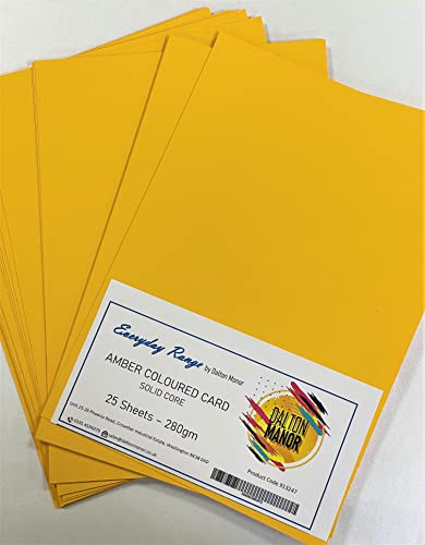 DALTON MANOR Lot de 25 feuilles de papier cartonné ambré A4 280 g/m² Cover