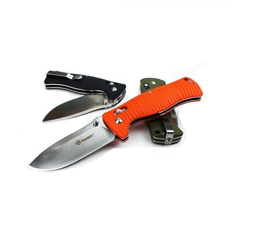 Ganzo G720 Folding Knife in Black, Green, and Orange