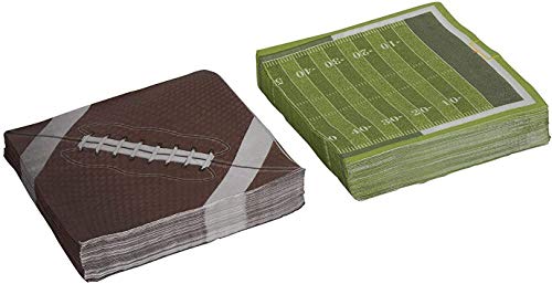 Football Theme Napkins Tableware 80 Pack Football Party Supplies Perfect for Tailgating Birthday parties Family Dinner and