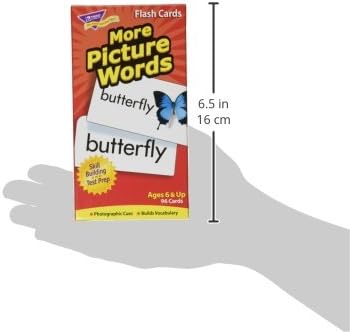 Trend Enterprises: More Picture Words Skill Drill Flash Cards, Great for Skill Building and Test Prep, Photo Cues, Builds Vocabulary, 96 Cards Included, for Ages 6 and Up