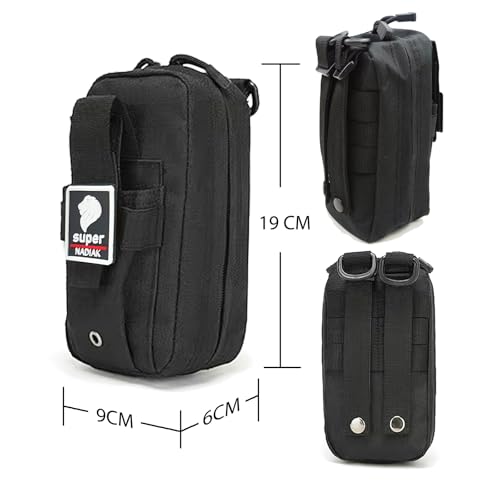 Survival Kit for Hiking & Emergencies-Tactical Molle Pouch with Fire Starter,Emergency Blanket,Survival Whistle,Compass,Saw,Glow Stick & Carabiner|for Camping,Trekking,Outdoor-Adventures. - Image 3