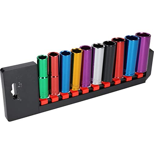 Douilles à code couleur robustes et profondes, set métrique mixte 4-24 mm haute précision - 6
