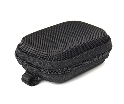 Designed Protective Case For Hearing Aid, Hearing Amplifier, Personal Sound Amplifier, Hearing Device, Listening Device, Strong Mini Case With Mesh Pocket, Universal Design (Ballistic Black) #TOP1