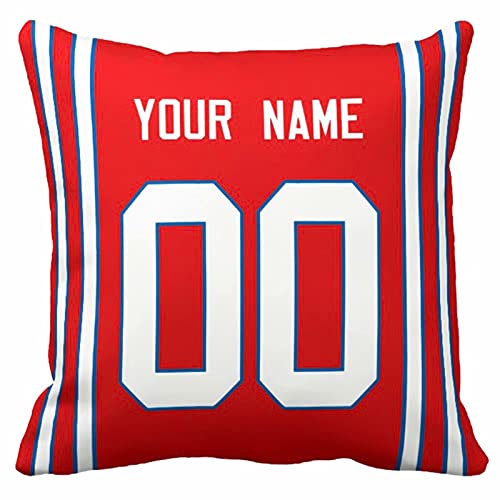 Image of ANTKING Throw Pillow 2 Pack with Custom Name and Number Personalized Gift for Men Women Boys