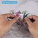 PATIKIL Transparent Flower Vinyl Stickers, 80 Sheet Waterproof PET Flowers Decals Floral Stickers for Scrapbook Journaling Crafts DIY Water Bottles, Light Pink