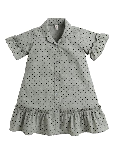 Image of The Magic Wand Printed Dresses for Kids Baby Girls, Fancy Stylish Knee Length One Piece Midi Frocks for Girls, Casual Dress for Summer Season