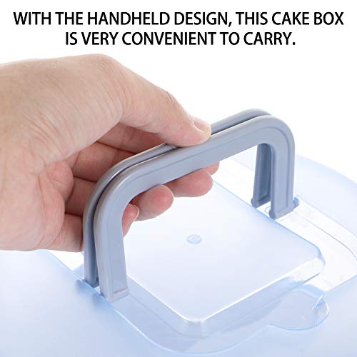 Upkoch 1Pc Buckle Round Cake Carrier With Handle Portable Handy Cupcake Holder Tray #TOP3