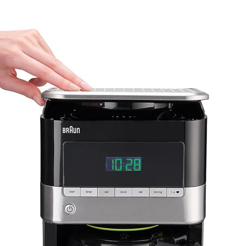 Braun PurAroma 7 Kaffeemaschine KF 7120 – Filterkaffeemaschine mit Glaskanne und Timer-Funktion, Kaffeezubereiter für einzigartiges Aroma, mit LCD-Display, 1000 Watt, schwarz/edelstahl – Bild 5