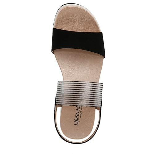 LifeStride Womens Zing Sandal Black 6 W angle 7