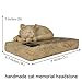 Carchistan Solar Light Cat Memorial Garden Stones with A Sleeping Kitty Statue - Auto Glow at Night Resin Grave Markers Headstones for Cat Sympathy Memorial Gifts Loss Gifts Outdoors, 8