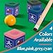 Kmise Professional Pool Cue Chalk, 12 Cubs / 48 Cubs, with Storage Box, Fine Powder, 4 Colors, Billiard Cue Chalk Suitable for Each Cue Tip Size (Cyan, 48 Pack)