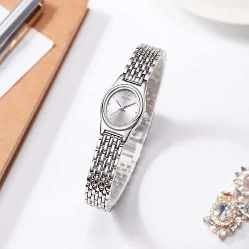 Elegant Oval Vintage Women's Watch - Waterproof Gold Stainless Steel with Japanese Quartz Precision - Image 6