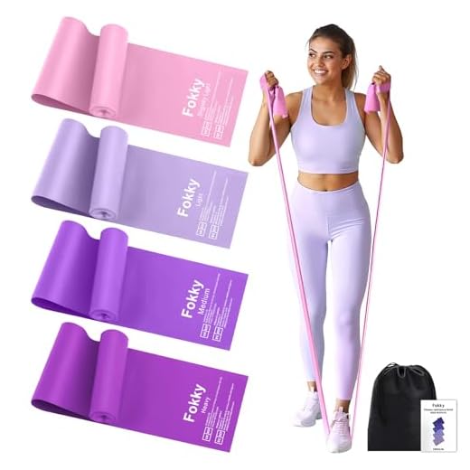 Fokky 2M Gomas Elasticas Musculacion, Bandas Elasticas Musculacion con 4 Niveles de Resistencia, Cintas Elasticas Musculacion para Yoga Pilates Fisioterapia Entrenamiento De Fuerza