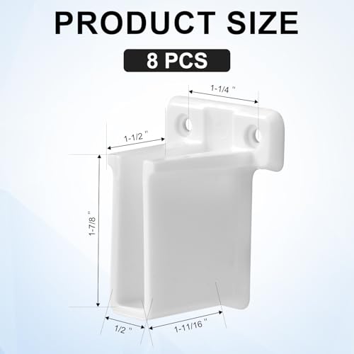 Lasuroa 1027665 8Pcs Wire Shelf End Brackets thumb #1