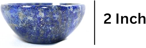 Miniatura 5 de Crystal Jet Natural - Cuenco de lapislázuli de 2 pulgadas, libreto de terapia, piedras preciosas talladas a mano, bandeja curativa de altar de