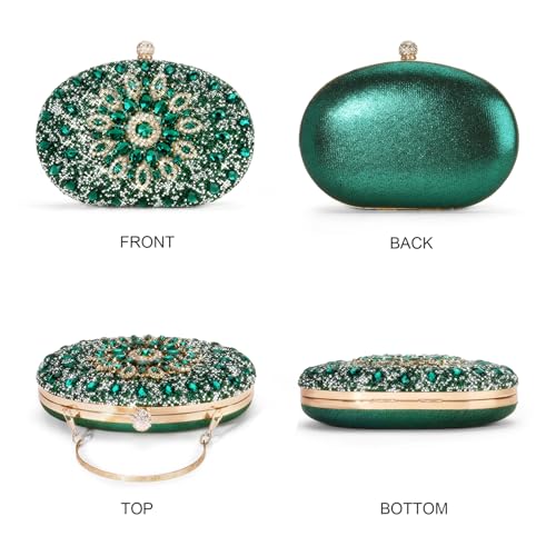 Image of RNIEGA Rhinestone Clutch Purses for Women Evening Wedding Formal Party Purses Crystal Diamond Glitter Sparkly Handbag