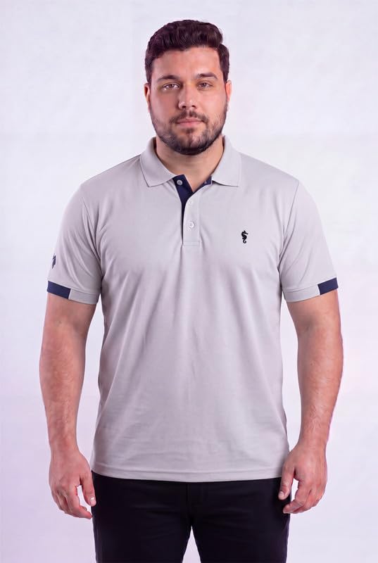 Image of EPPE Men's Plus Size Polo T-Shirt |Regular Fit, Stretchable Micropolyester Half Sleeve T-Shirt for Men|Casual & Sports Wear