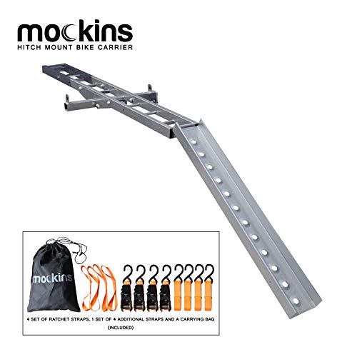 Mockins Gray Hitch Mounted Motorcycle Carrier | The Heavy Duty Steel Dirt Bike