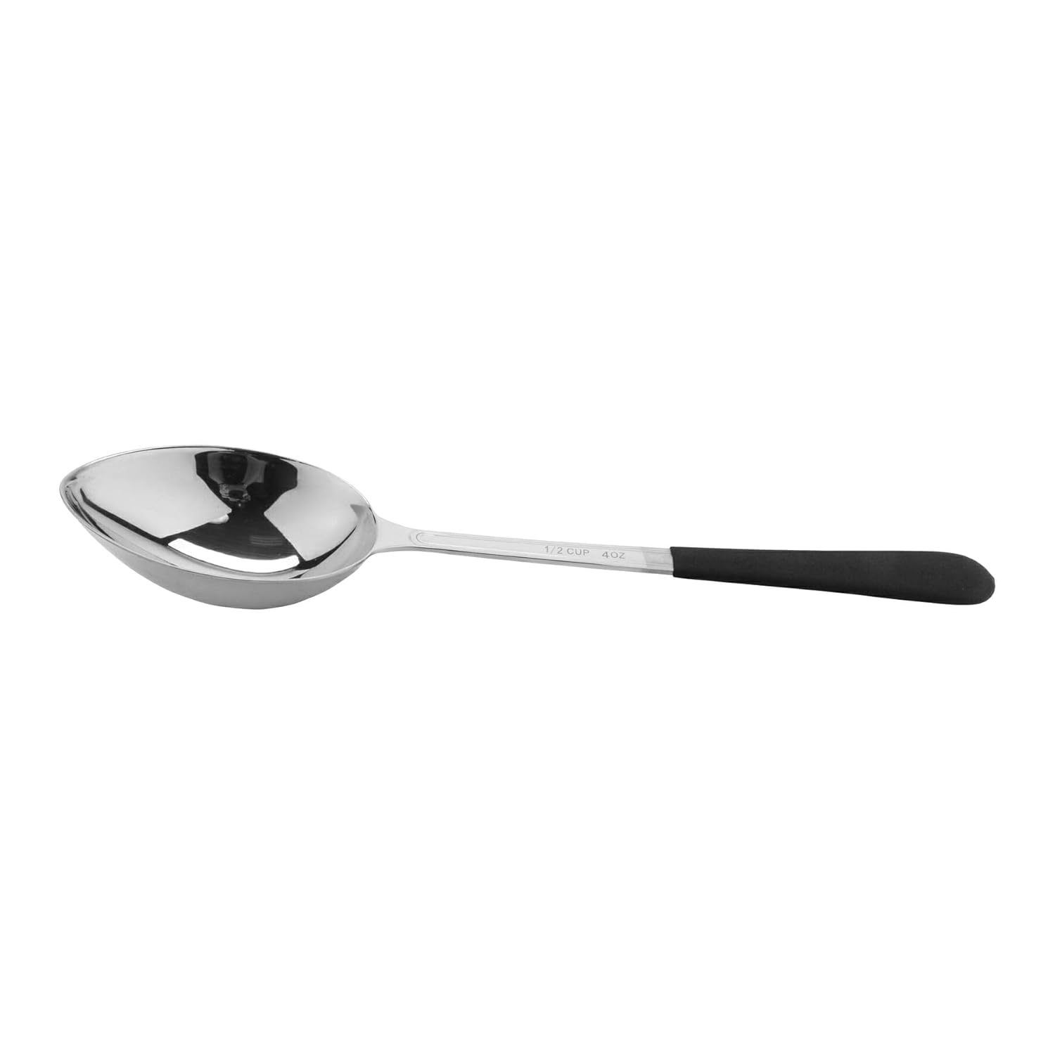 G.E.T. BSRIM-31 4 oz. (1/2 Cup) Portion Control Solid Serving Spoon, Stainless Steel, Dishwasher Safe Serving Utensils