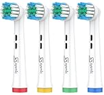 Oral B Compatible Soft Replacement Electric Toothbrush Heads - 4 Pack, Gentle Clean for Sensitive Gums