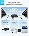 Anker Nano Charging Station, 130W Fast Charging, 6-Port Slim USB C Charger with 4 USB C, 2 USB A Ports, Compact, for iPhone 17, iPad, MacBook, Pixel, Galaxy, Home, Office and Travel (Non-Battery)