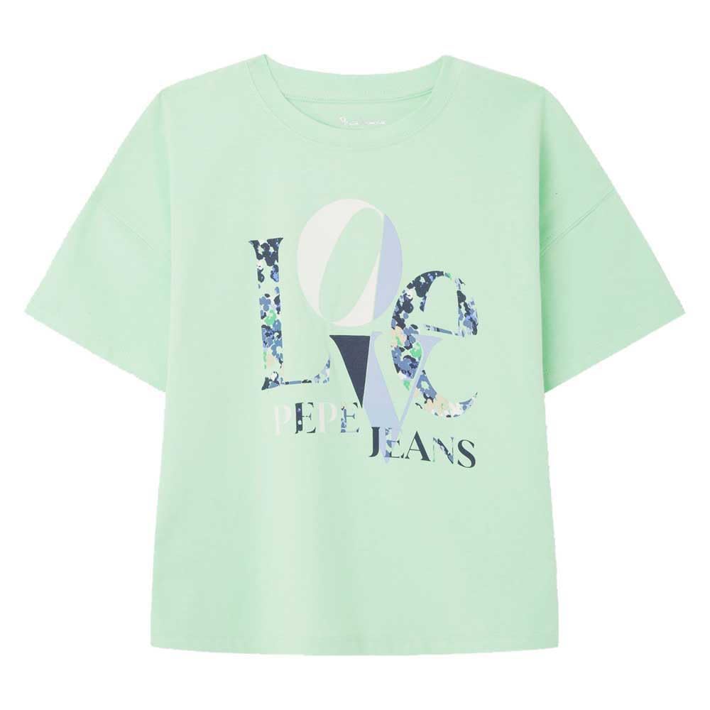 Pepe Jeans Girl's Odette T-Shirt, Green (Acid Menta Green), 4 Years